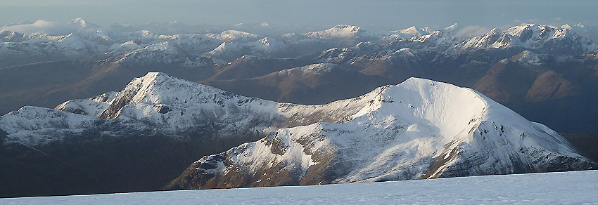 View from Ben Nevis summit, Scotland View from Ben Nevis summit, Scotland